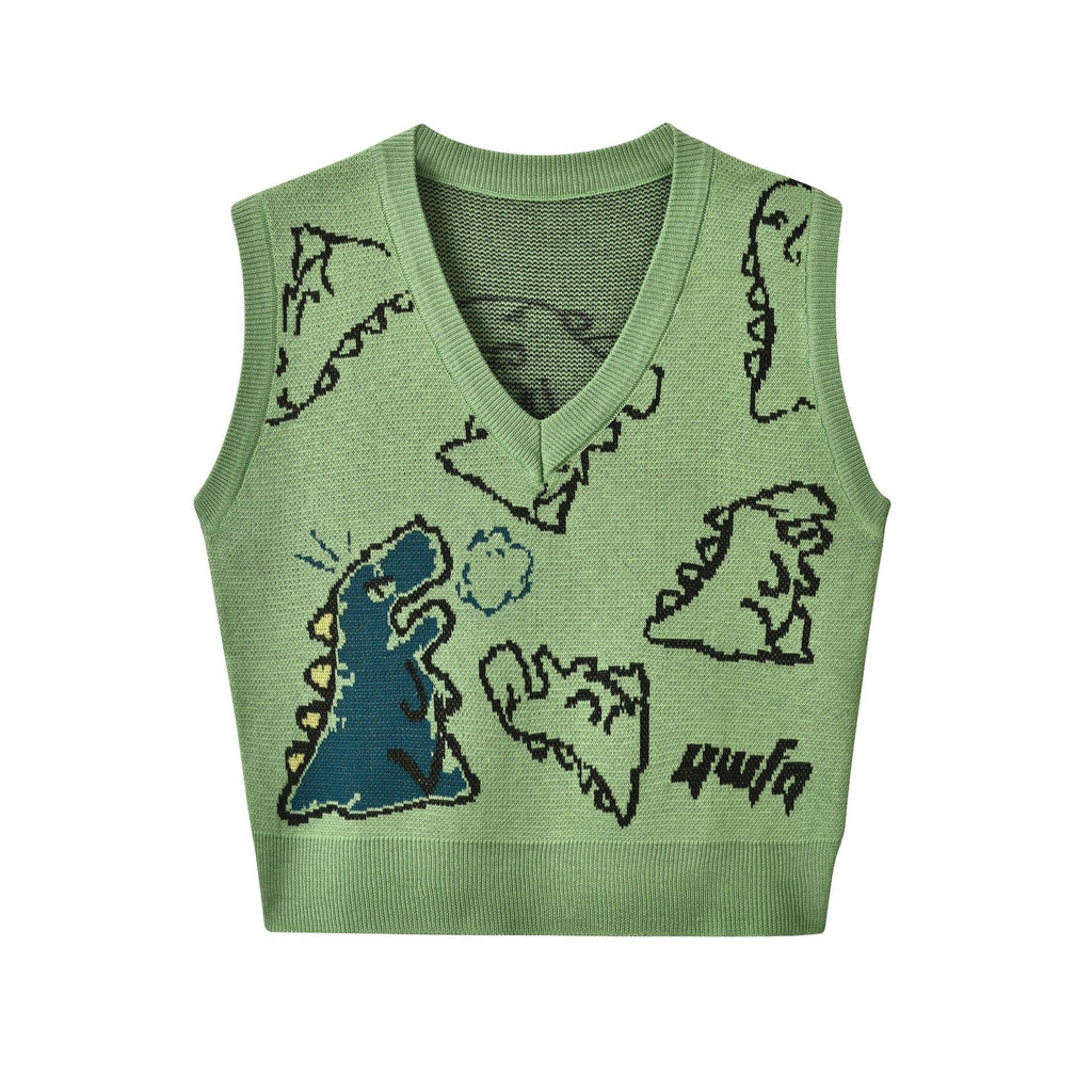Halloween Sweater with Relaxed Knitted Fit and V-Neck - Image 2
