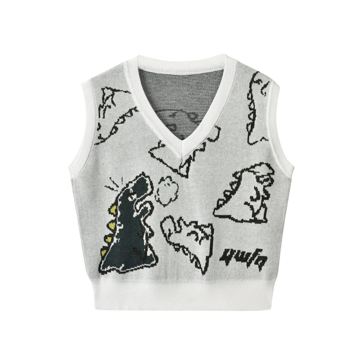 Halloween Sweater with Relaxed Knitted Fit and V-Neck - Image 5
