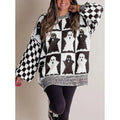 Halloween Sweater with Relaxed Knitted Pullover and Ghost Pattern - Image 10