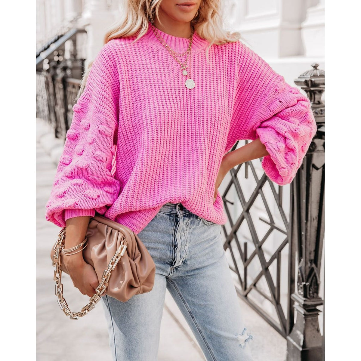 Halloween Sweater With Relaxed Knitted Pullover and Long Sleeve - Image 4
