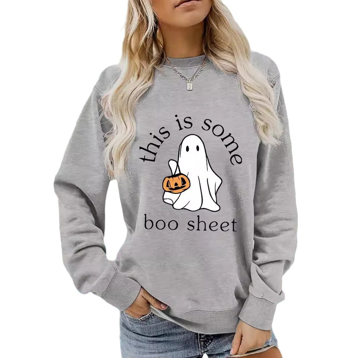 Halloween Sweatshirt with Relaxed Pullover Fit and Long Sleeve - Image 13