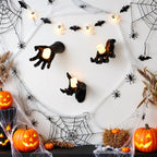 Halloween Wall Decoration Featuring Reaching Hand With Warm LED Candle Soft PVC Wall-Mounted Decor With Cell Batteries - Image 5