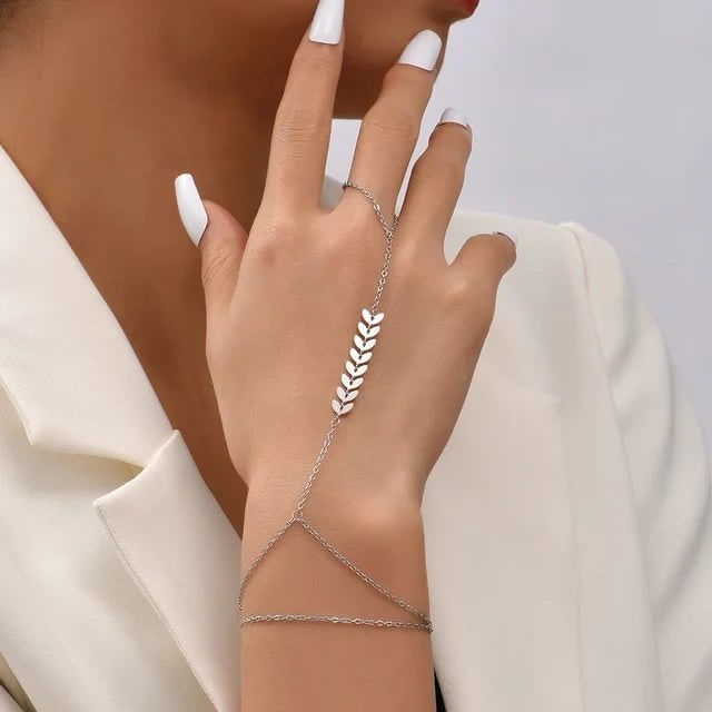 Hand Chain Bracelet with Adjustable Wrist Band and Finger Ring - Image 13