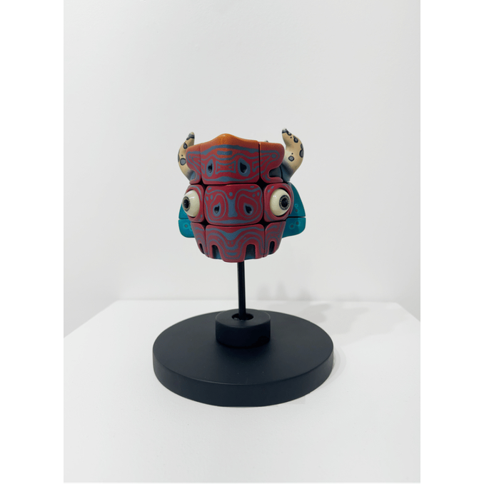 Handmade Art Toy Cube Unique Hand-Painted Puzzle Monster With Double-Sided Designs - Image 3
