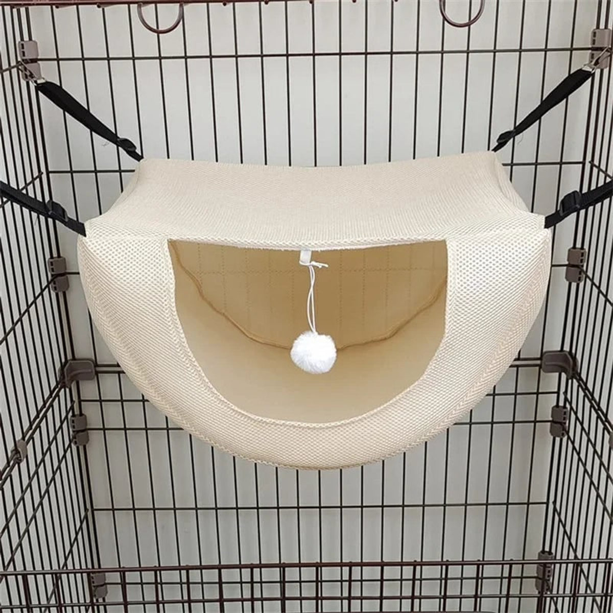 Hanging Pet Bed With Breathable Mesh Hammock Design - Image 3