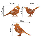 Hawthorne Weathered Corten Steel Bird Silhouettes Set Of 5 For Garden Decor - Image 18