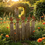 Hawthorne Weathered Corten Steel Bird Silhouettes Set Of 5 For Garden Decor - Image 15