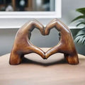 Heart Hands Sculpture With Resin Finish - Image 2