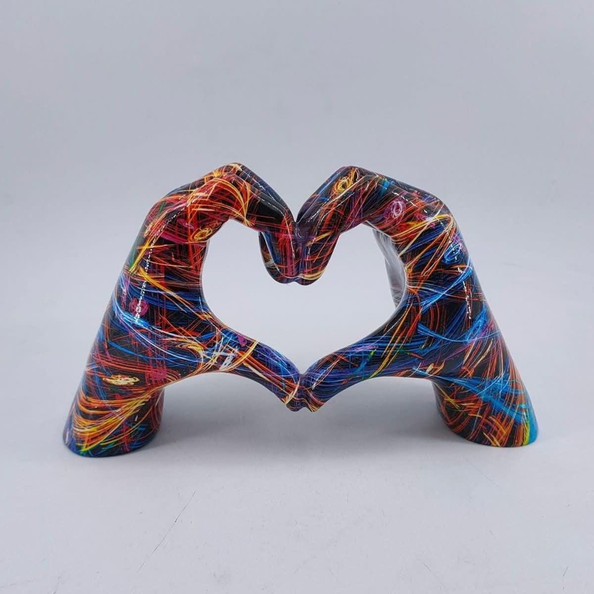 Heart Hands Sculpture With Resin Finish - Image 8