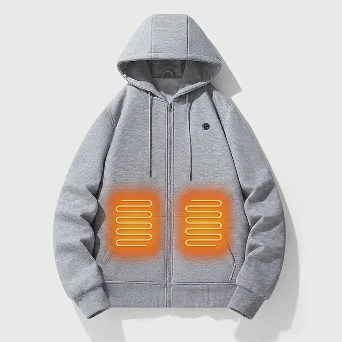 Heated Apparel Full Zip Hoodie With Chest Heating Zones And Long Sleeves For Unisex Wear - Image 1