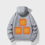 Heated Apparel Full Zip Hoodie With Chest Heating Zones And Long Sleeves For Unisex Wear - Image 2