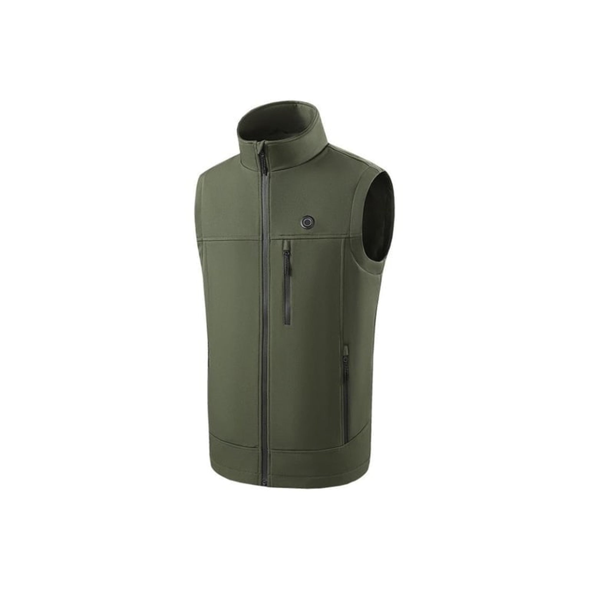 Heated Apparel Men's Vest With Stand Collar Full Zip And Rechargeable USB Power - Image 8