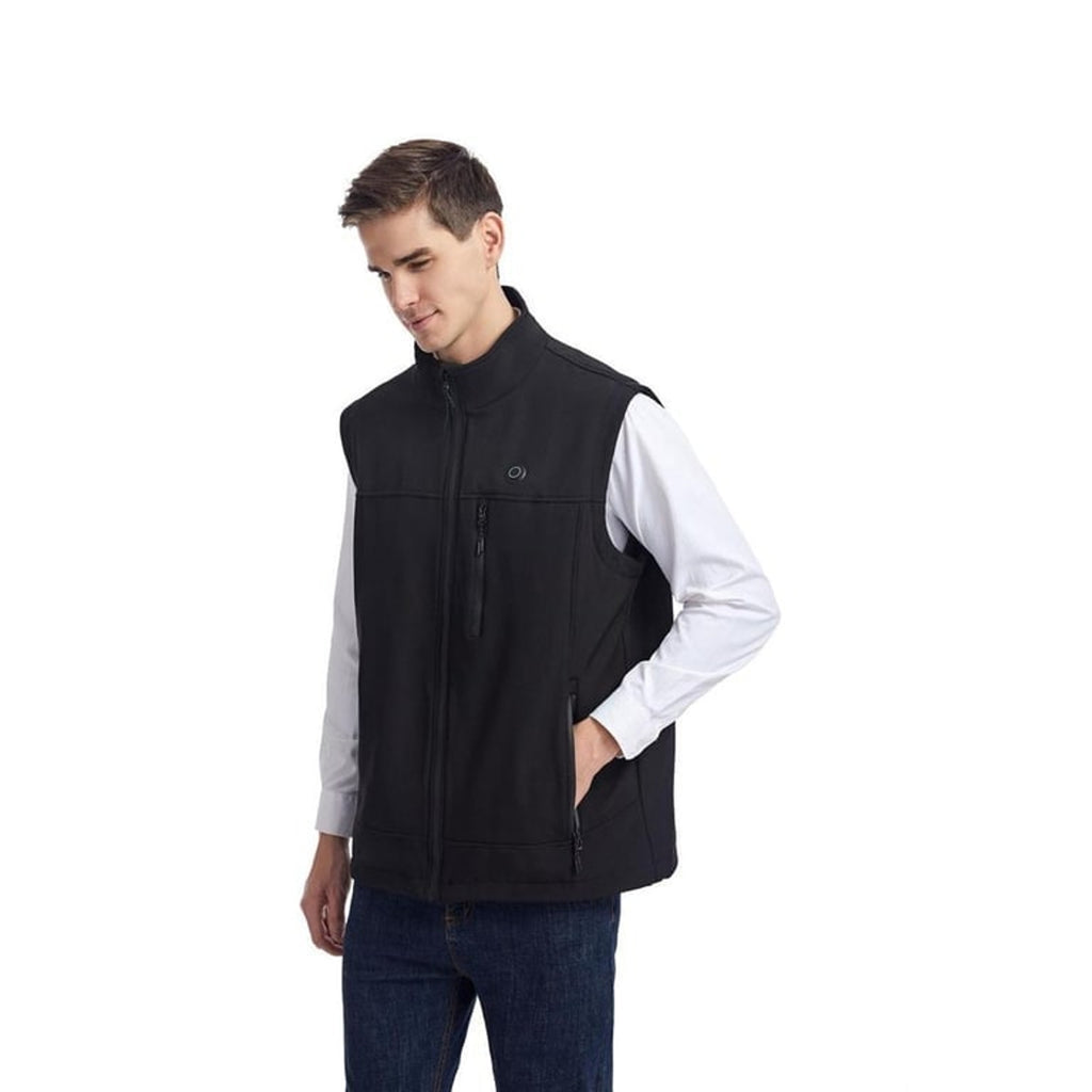 Heated Apparel Men's Vest With Stand Collar Full Zip And Rechargeable USB Power - Image 6