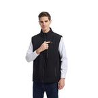 Heated Apparel Men's Vest With Stand Collar Full Zip And Rechargeable USB Power - Image 3
