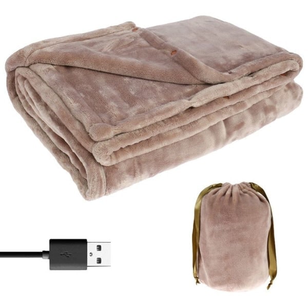 Heated Blanket Throw Fleece Portable USB Cable - Image 4