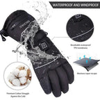 Heated Gloves Adjustable Full-Finger Rechargeable Water-Resistant - Image 3