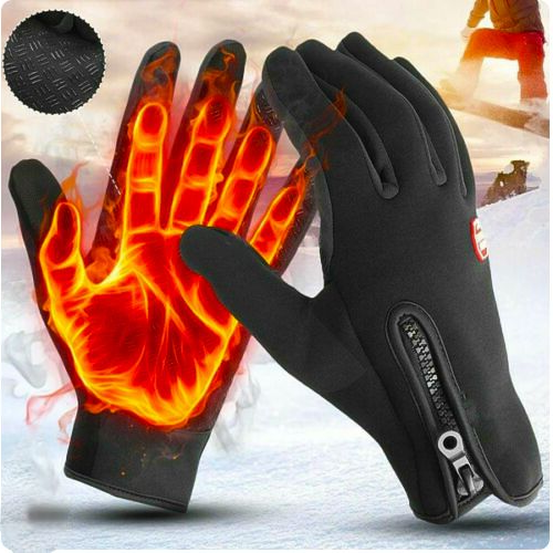 Heated Gloves For Men And Women With Fleece Lining And Non-Slip Palm For Ski Cycling - Image 1