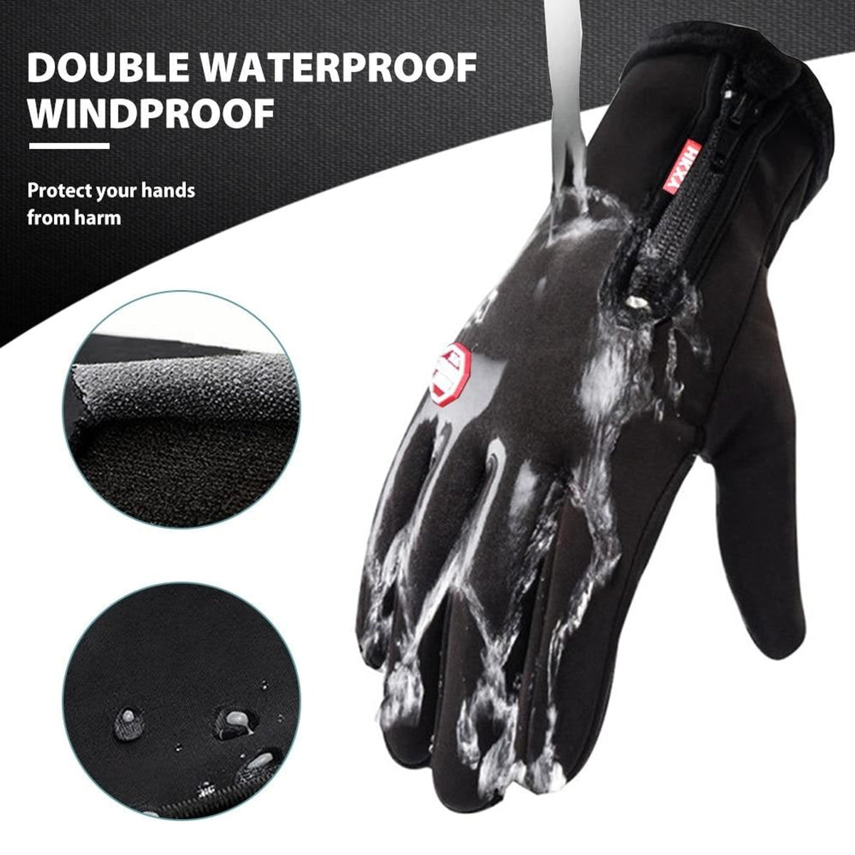 Heated Gloves For Men And Women With Fleece Lining And Non-Slip Palm For Ski Cycling - Image 4
