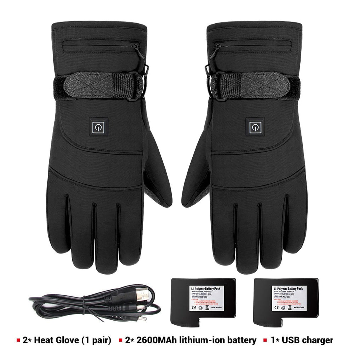 Heated Gloves Waterproof Thermal Winter Gloves With Touchscreen Fingertips - Image 1
