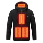 Heated Hooded Jacket With Four Heating Zones And USB Power - Image 1
