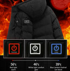 Heated Hooded Jacket With Four Heating Zones And USB Power - Image 4