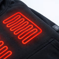 Heated Hooded Sweatshirt Relaxed Pullover Hoodie Drawstring - detail