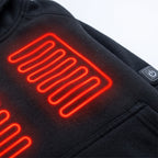 Heated Hooded Sweatshirt Relaxed Pullover Hoodie Drawstring - detail