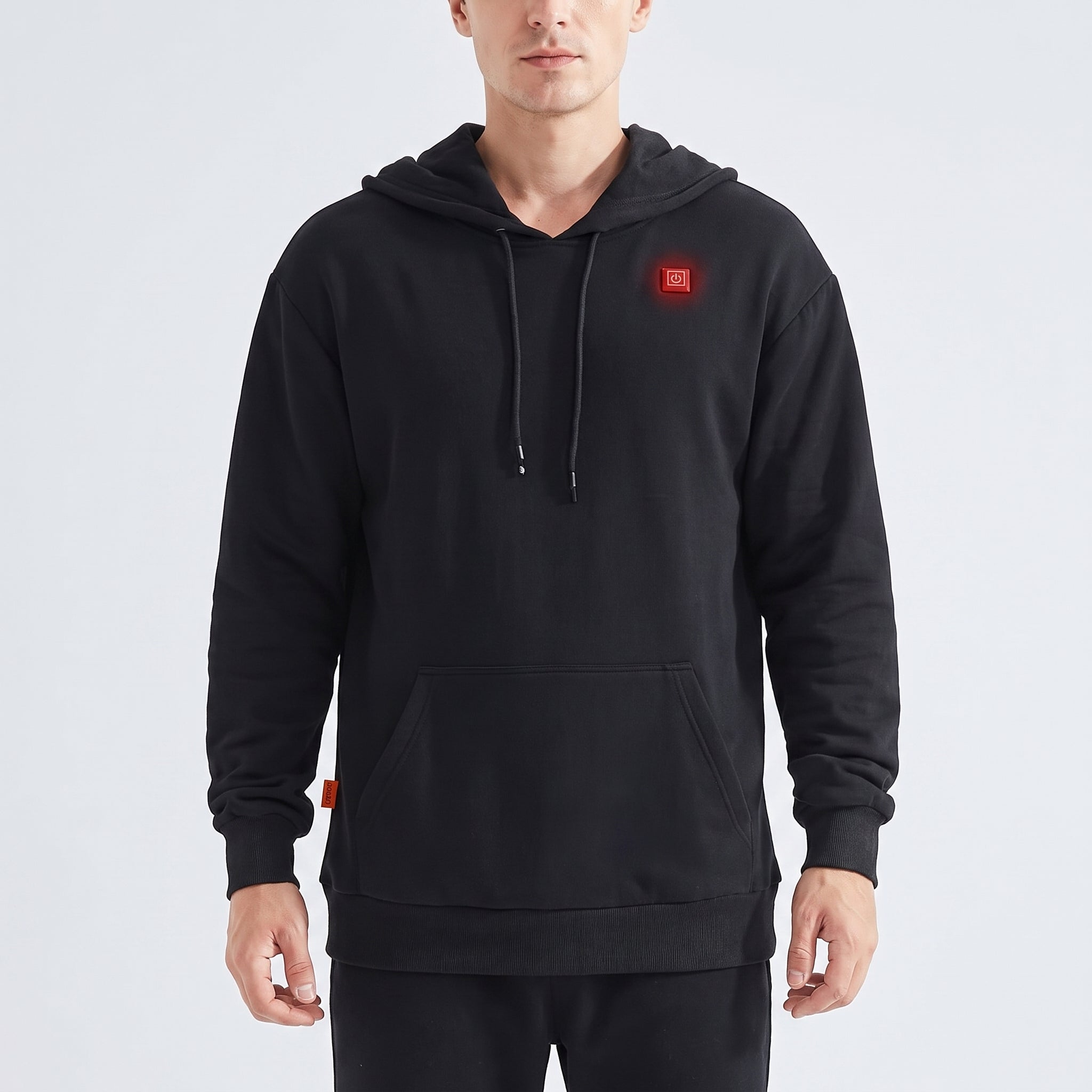 Heated Hooded Sweatshirt Relaxed Pullover Hoodie Drawstring - hero