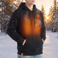 Heated Hooded Sweatshirt Relaxed Pullover Hoodie Drawstring - in-use