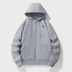 Heated Hoodie Relaxed Zip-Front With Pockets - Image 3