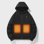 Heated Hoodie Relaxed Zip-Front With Pockets - Image 6