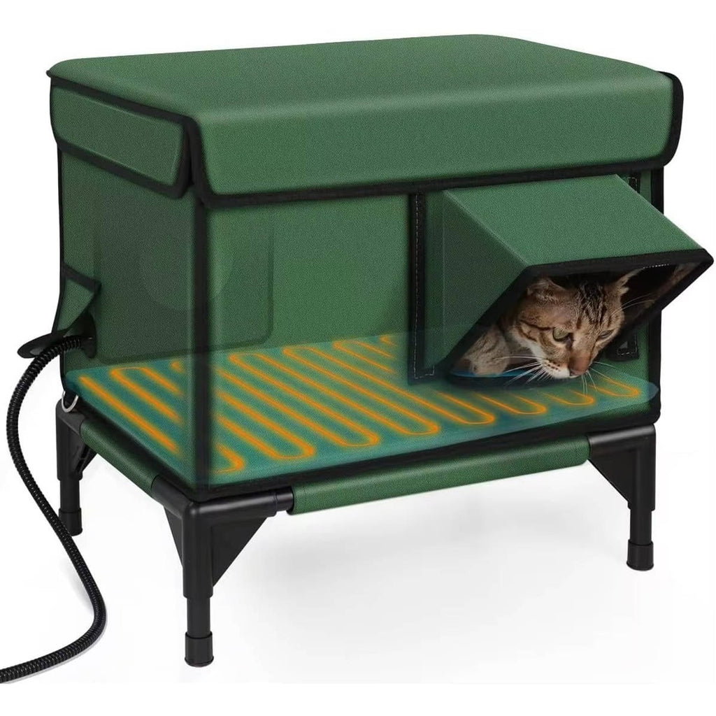 Heated Outdoor Cat House With Waterproof Shelter Design - Image 1