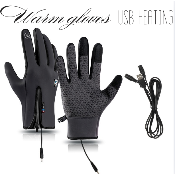 Heated Outdoor Gloves With Windproof And Waterproof Shell And Plush Velvet Lining - Image 5
