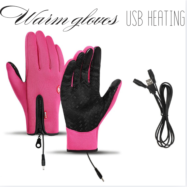 Heated Outdoor Gloves With Windproof And Waterproof Shell And Plush Velvet Lining - Image 6