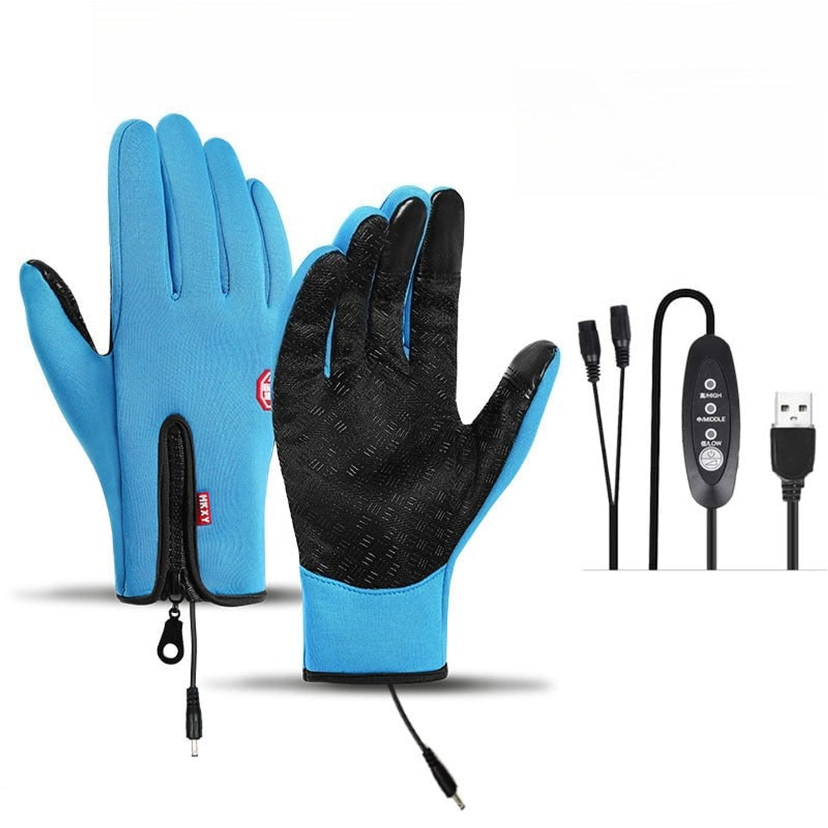 Heated Outdoor Gloves With Windproof And Waterproof Shell And Plush Velvet Lining - Image 29