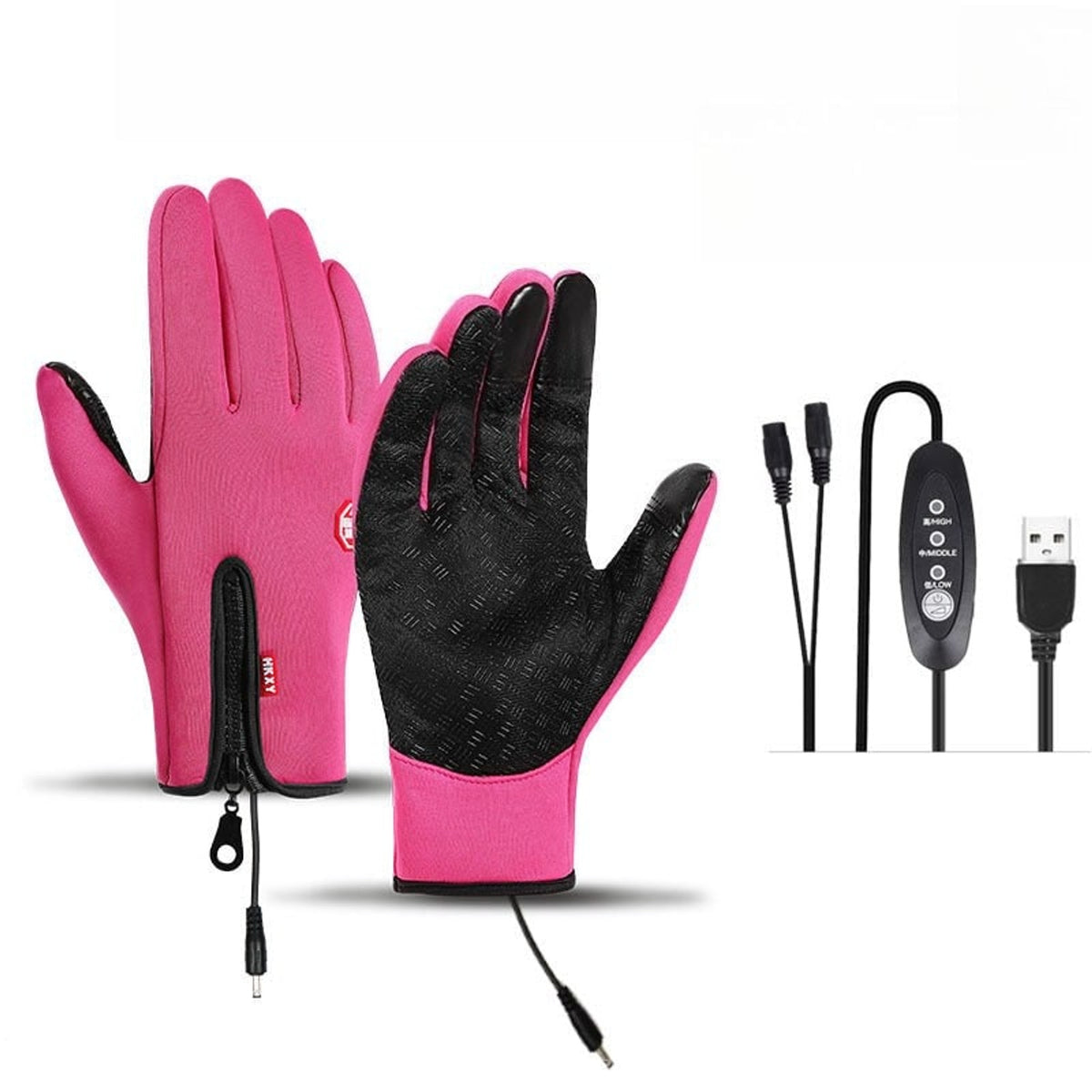 Heated Outdoor Gloves With Windproof And Waterproof Shell And Plush Velvet Lining - Image 28