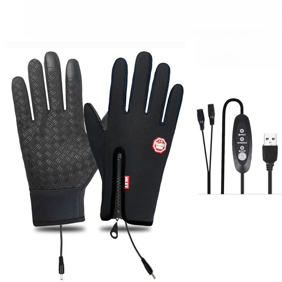 Heated Outdoor Gloves With Windproof And Waterproof Shell And Plush Velvet Lining - Image 31
