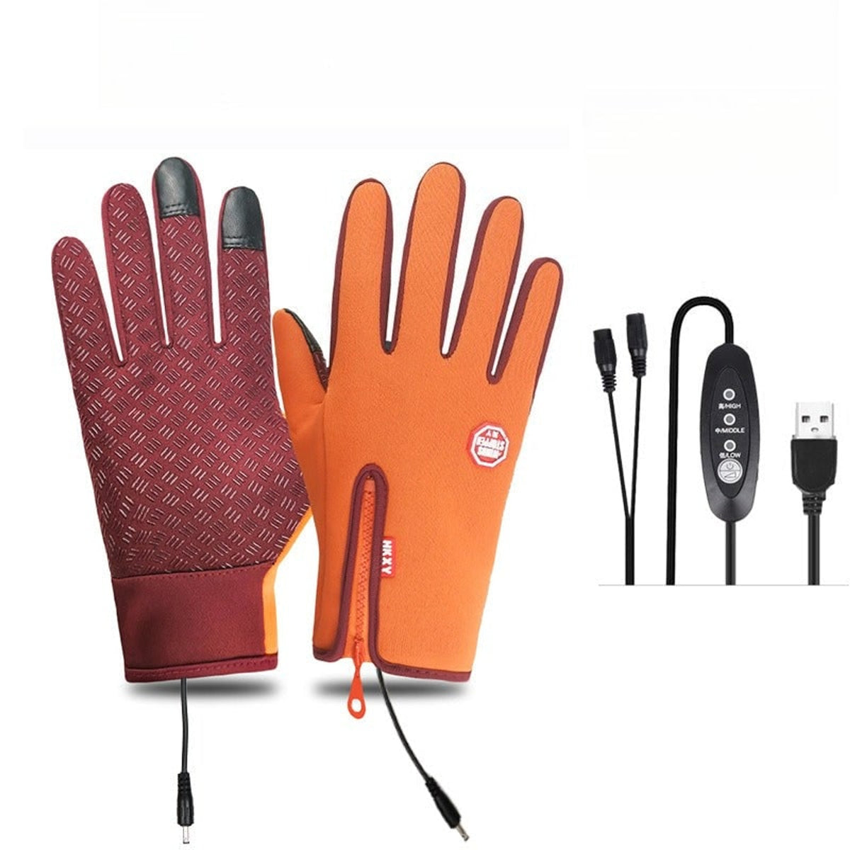 Heated Outdoor Gloves With Windproof And Waterproof Shell And Plush Velvet Lining - Image 27