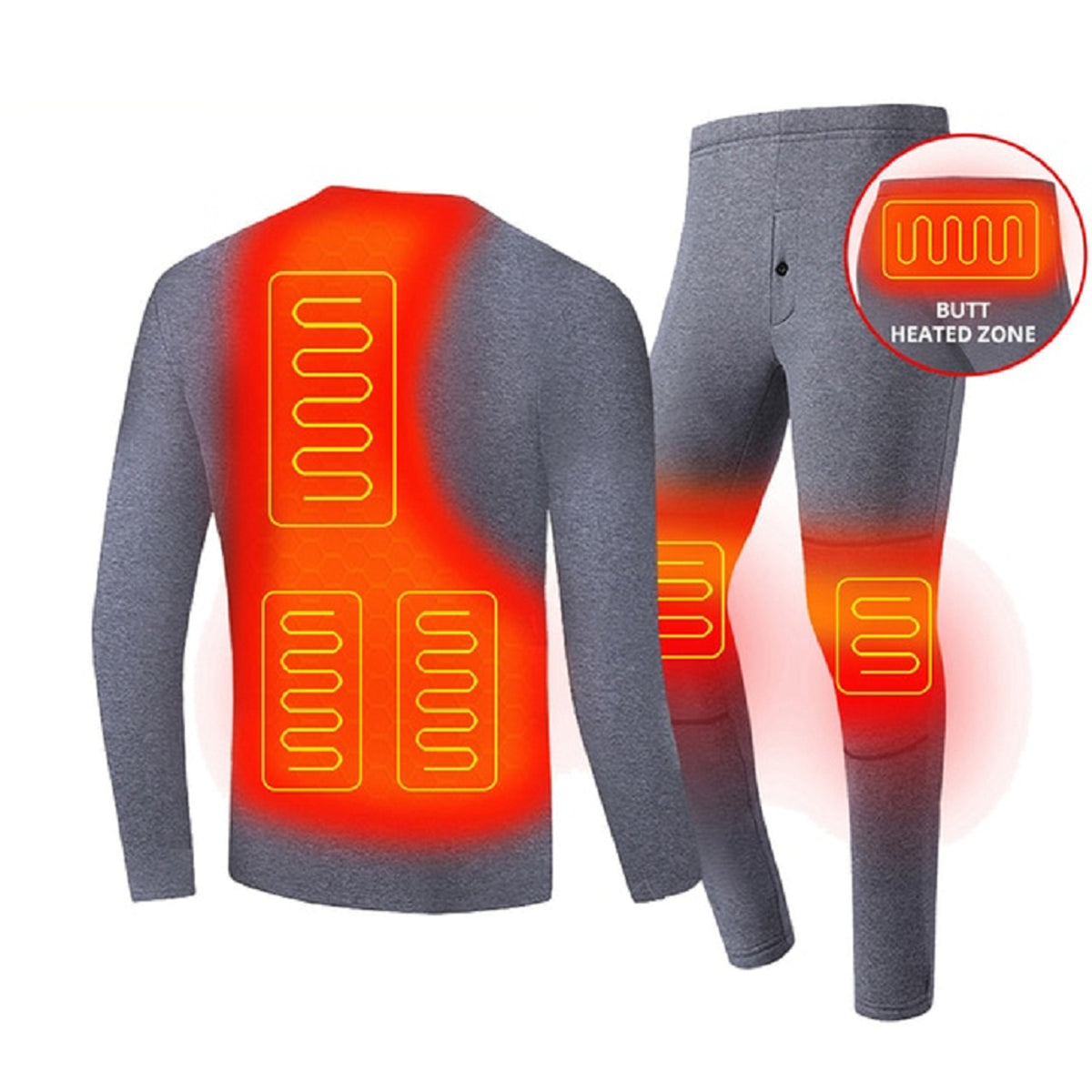 Heated Thermal Underwear with Set and Carbon Fiber - Image 3