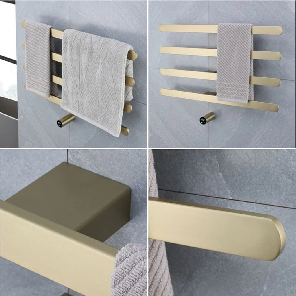 Heated Towel Rack Bathroom Warmers Radiator 3/4 Bars Dryer Suitable For Apartments And Hotels - Image 5