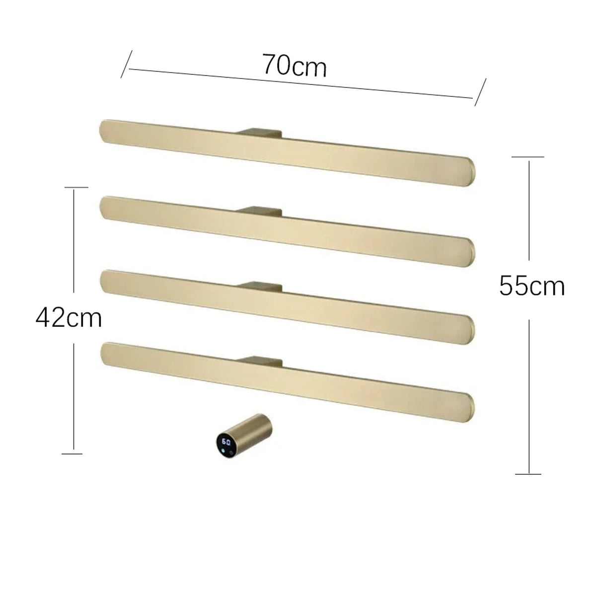 Heated Towel Rack Bathroom Warmers Radiator 3/4 Bars Dryer Suitable For Apartments And Hotels - Image 2
