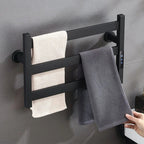 Heated Towel Rack Modern Electric 3 Bars Compact Warmer For Small Bathroom Timer Multi-Level Temperature Space Saving - Image 3