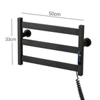 Heated Towel Rack Modern Electric 3 Bars Compact Warmer For Small Bathroom Timer Multi-Level Temperature Space Saving - Image 6