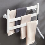 Heated Towel Rack Modern Electric 3 Bars Compact Warmer For Small Bathroom Timer Multi-Level Temperature Space Saving - Image 9