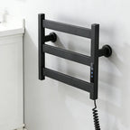 Heated Towel Rack Modern Electric 3 Bars Compact Warmer For Small Bathroom Timer Multi-Level Temperature Space Saving - Image 4