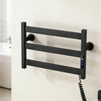 Heated Towel Rack Modern Electric 3 Bars Compact Warmer For Small Bathroom Timer Multi-Level Temperature Space Saving - Image 8