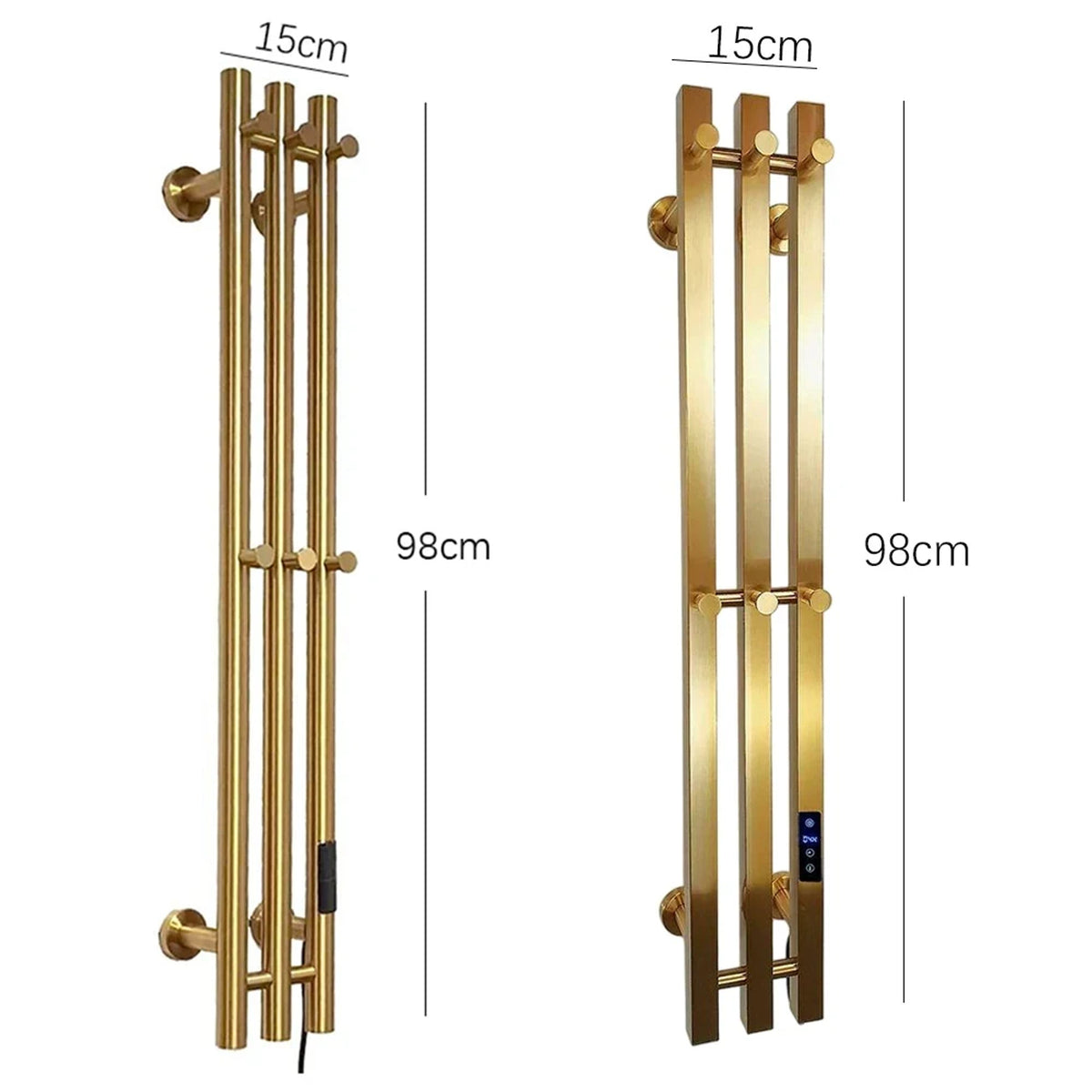 Heated Towel Rack Wall Mount Electric Rail With Digital Control And 304 Stainless Steel Construction - Image 5