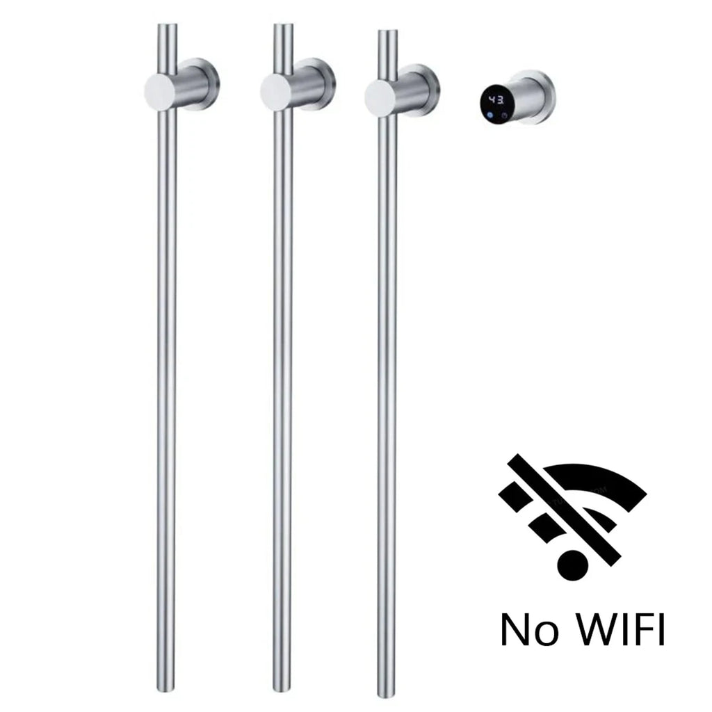 Heated Towel Rack Wall Mounted Bathroom Warmer With Digital Control Stainless Steel Bar - Image 9