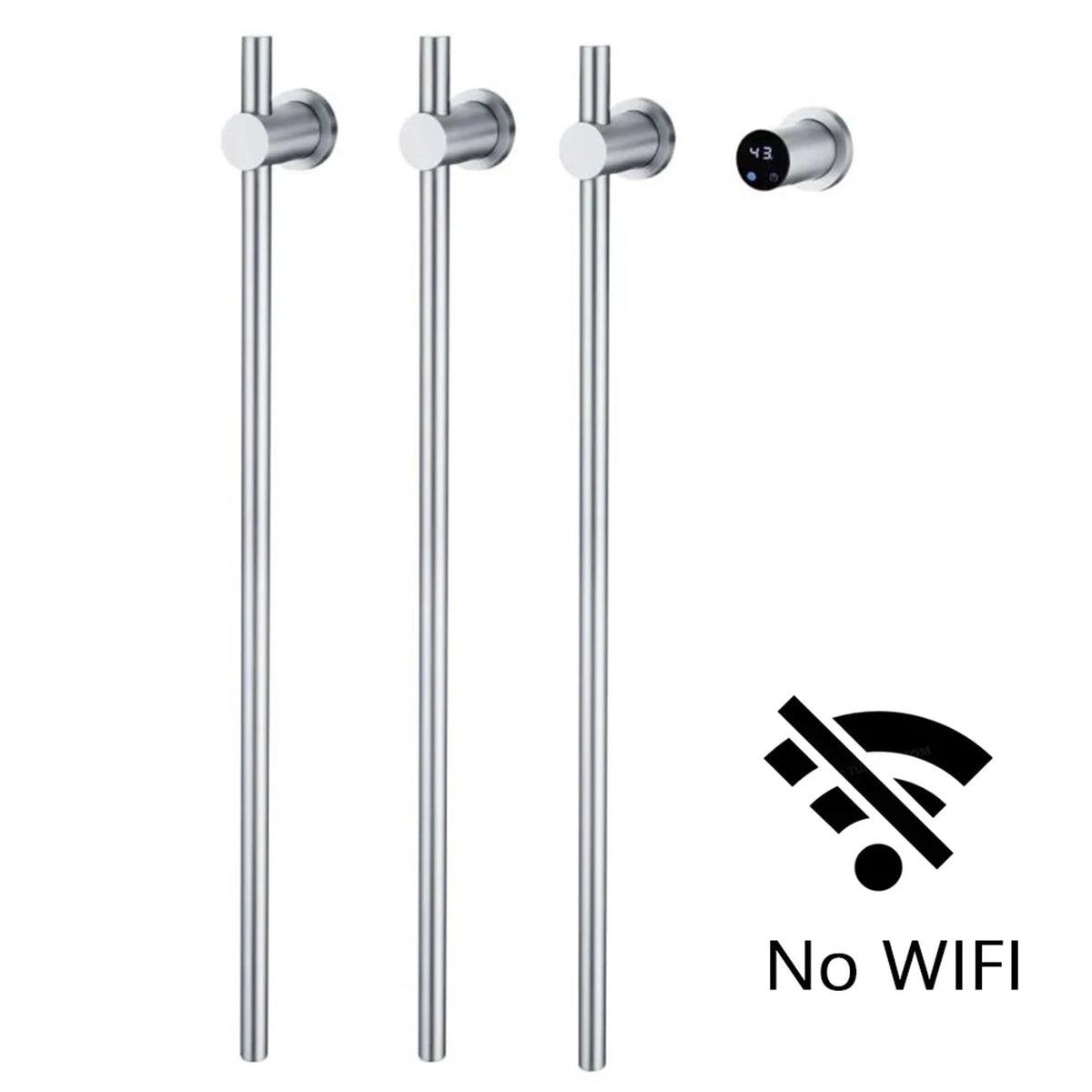 Heated Towel Rack Wall Mounted Bathroom Warmer With Digital Control Stainless Steel Bar - Image 9