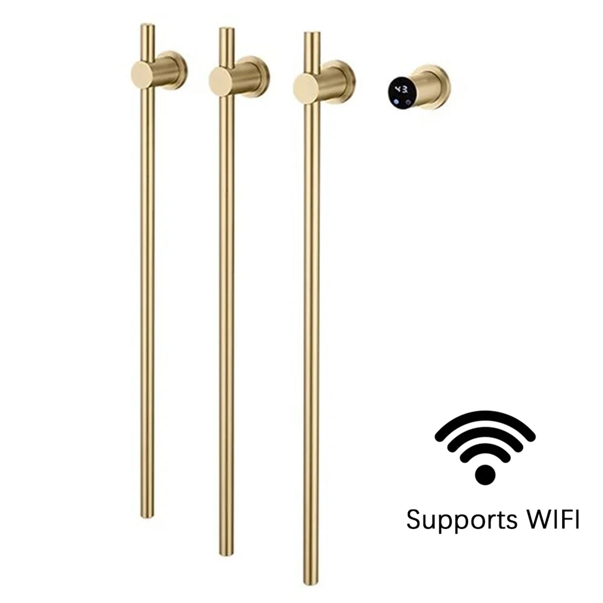 Heated Towel Rack Wall Mounted Bathroom Warmer With Digital Control Stainless Steel Bar - Image 12